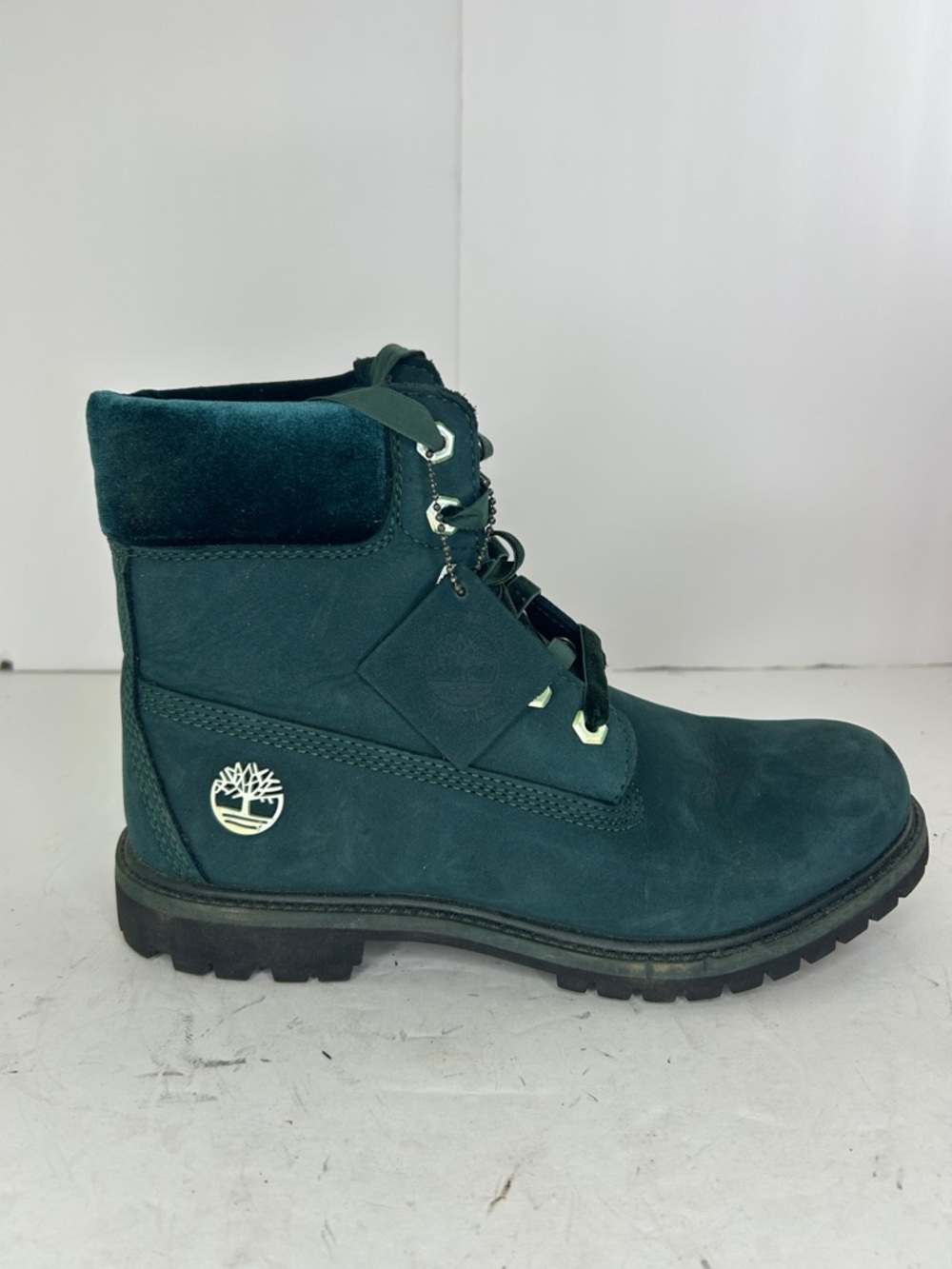 Timberland Women's Teal Lace-Up Waterproof Boot